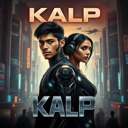 A cinematic sci-fi futuristic film poster titled 'Kalp'