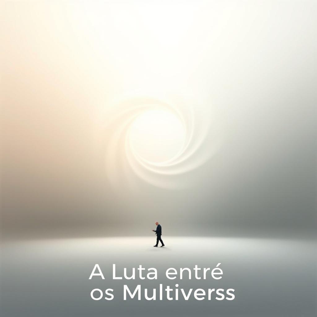 A simple movie poster for a film titled 'A Luta Entre os Multiversus', designed without any characters