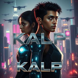 A cinematic sci-fi futuristic film poster titled 'Kalp'