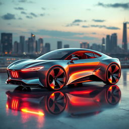 A futuristic concept car design that embodies luxury and innovation