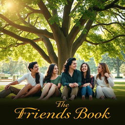 A cinematic romantic friendship film poster titled 'The Friends Book