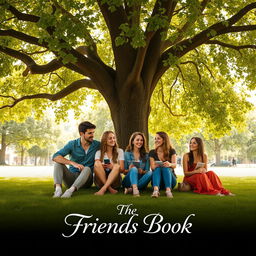 A cinematic romantic friendship film poster titled 'The Friends Book