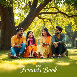 A cinematic romantic friendship film poster titled 'The Friends Book