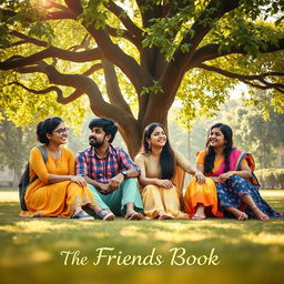 A cinematic romantic friendship film poster titled 'The Friends Book