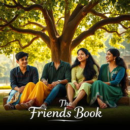 A cinematic romantic friendship film poster titled 'The Friends Book