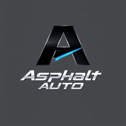 A sleek and modern logo design for a new sports car brand called "Asphalt Auto"