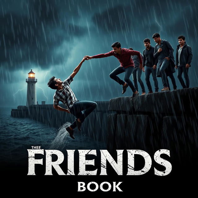 A cinematic romantic friendship film poster titled 'The Friends Book