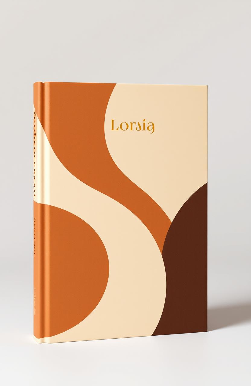 A modern book cover design featuring a harmonious blend of colors: golden, beige, and chocolate brown