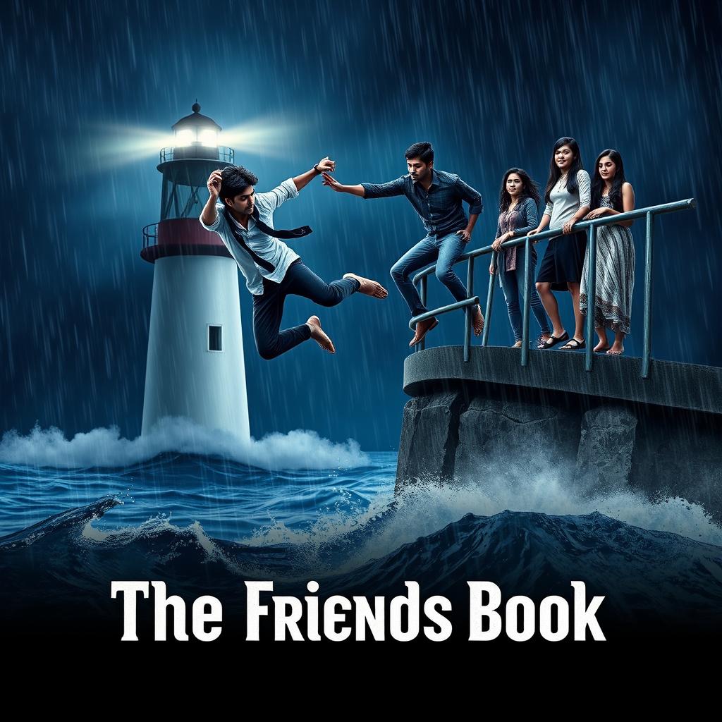 A cinematic romantic friendship film poster titled 'The Friends Book