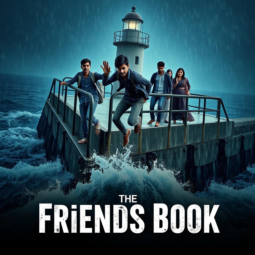 A cinematic romantic friendship film poster titled 'The Friends Book