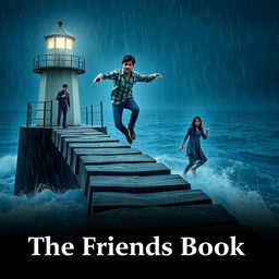 A cinematic romantic friendship film poster titled 'The Friends Book