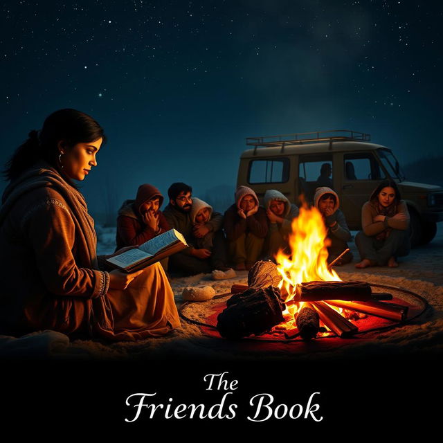 A cinematic romantic friendship film poster titled 'The Friends Book'