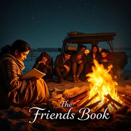 A cinematic romantic friendship film poster titled 'The Friends Book'