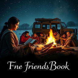 A cinematic romantic friendship film poster titled 'The Friends Book'