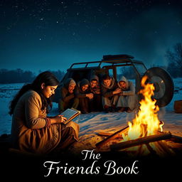 A cinematic romantic friendship film poster titled 'The Friends Book'