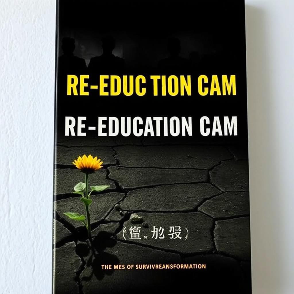 A dramatic and thought-provoking cover for a fictional DVD titled 'Re-education Camp'