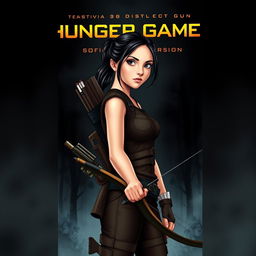 A striking book cover design for 'Hunger Game's-Sofia's Version' showcasing Katniss Everdeen