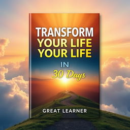 An inspiring book cover design for 'Transform Your Life in 30 Days' by Great Learner