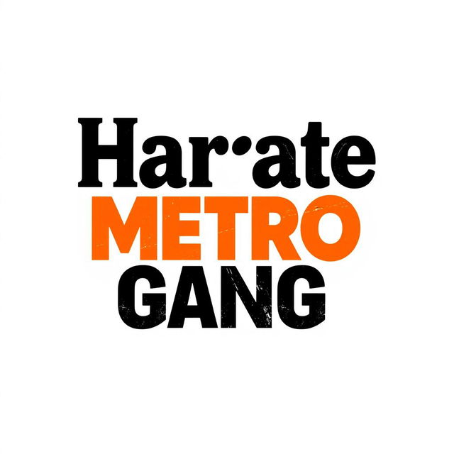 A poster for 'Harate with Metro Gang' featuring a clean white background