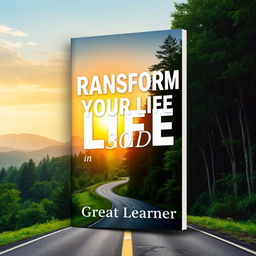 An eye-catching book cover design for 'Transform Your Life in 30 Days' by Great Learner