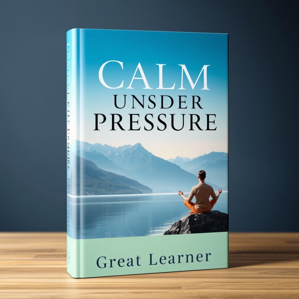 A captivating book cover design for 'Calm Under Pressure' by Great Learner