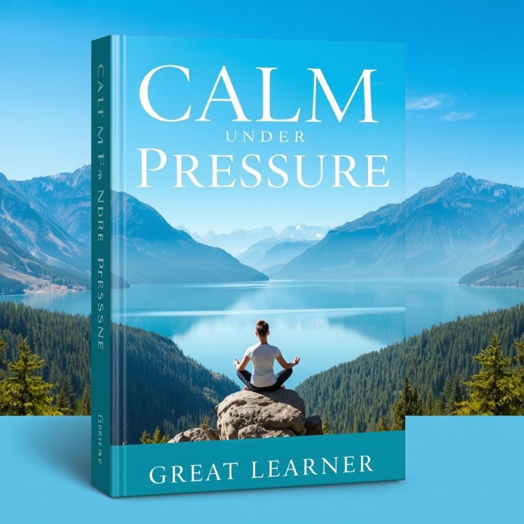 A captivating book cover design for 'Calm Under Pressure' by Great Learner