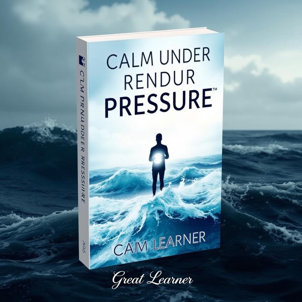 A striking book cover design for 'Calm Under Pressure' by Great Learner