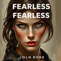 A striking book cover showcasing a strong, fearless female character