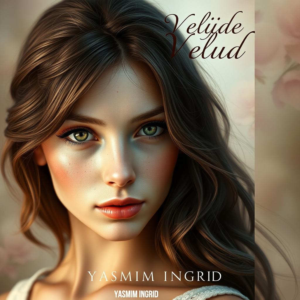 An enchanting book cover featuring a strong yet delicate female character as the focal point