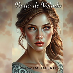 An enchanting book cover featuring a strong yet delicate female character as the focal point