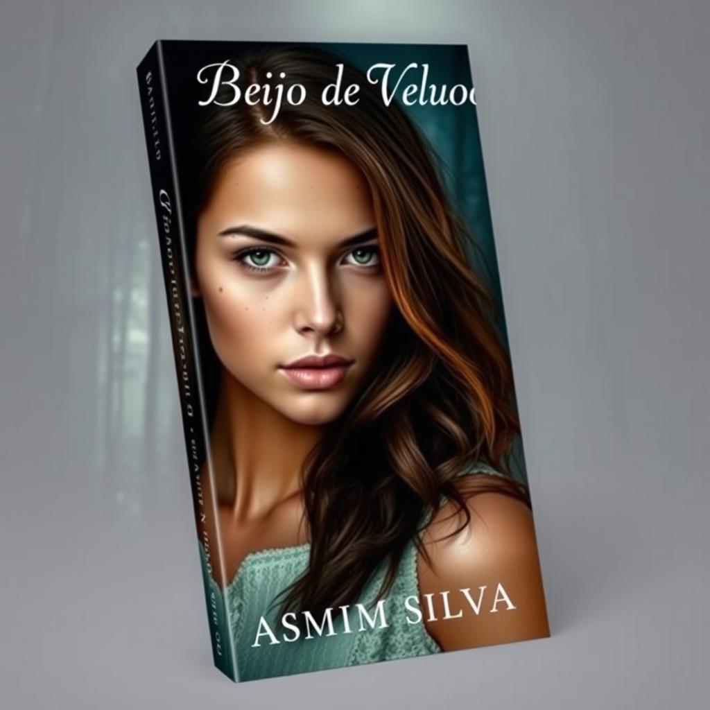 An captivating book cover featuring a striking female character as the main focus