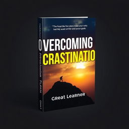 A captivating and motivational book cover design for 'Overcoming Procrastination' by Great Learner