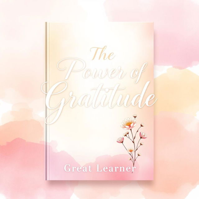 A serene and uplifting book cover design for 'The Power of Gratitude' by Great Learner