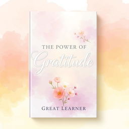 A serene and uplifting book cover design for 'The Power of Gratitude' by Great Learner