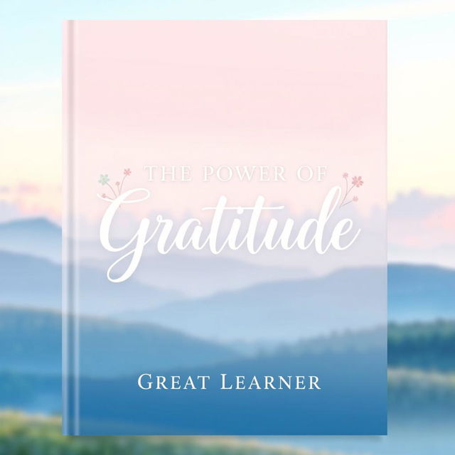 A beautiful and inviting book cover design for 'The Power of Gratitude' by Great Learner