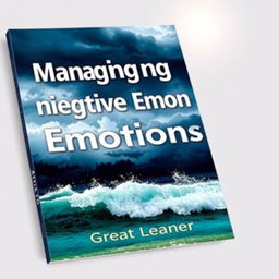 A visually captivating book cover design for 'Managing Negative Emotions' by Great Learner