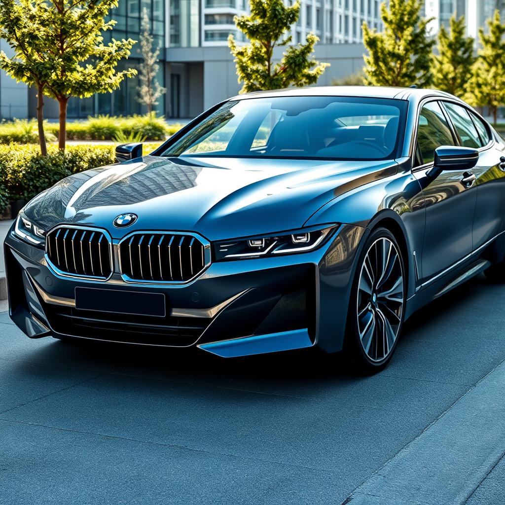 A sleek and luxurious BMW i7, showcasing its futuristic and elegant design