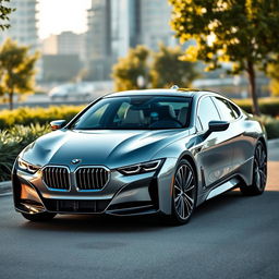 A sleek and luxurious BMW i7, showcasing its futuristic and elegant design