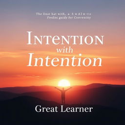 An inspiring book cover design for 'Living with Intention' by Great Learner