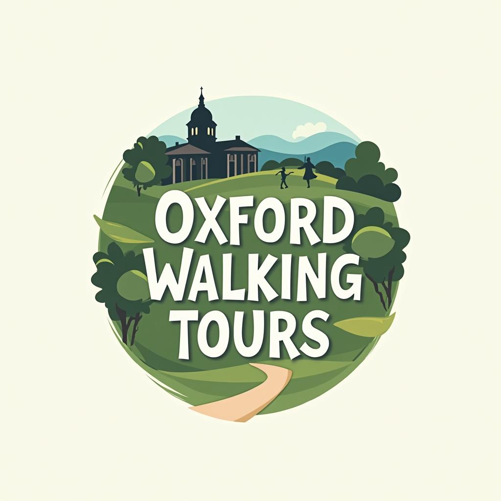 An engaging and professional logo design for 'Oxford Walking Tours'