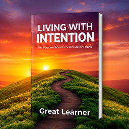 An eye-catching book cover for 'Living with Intention' by Great Learner