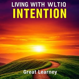 An eye-catching book cover for 'Living with Intention' by Great Learner