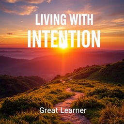 An eye-catching book cover for 'Living with Intention' by Great Learner