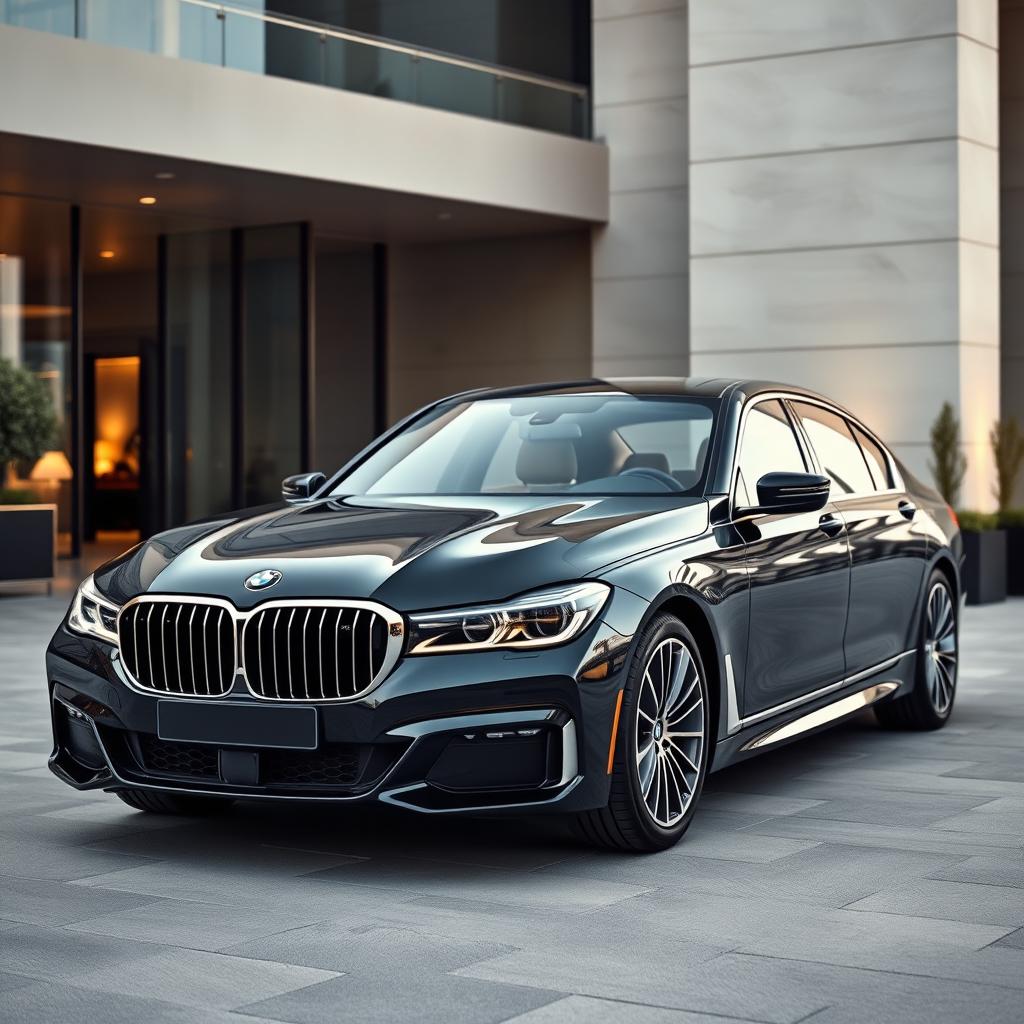 An elegant BMW Série 7 berline showcased in a luxurious setting