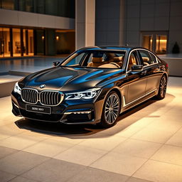 An elegant BMW Série 7 berline showcased in a luxurious setting