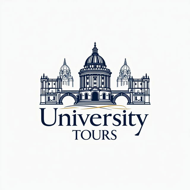 A sophisticated and elegant logo design for 'Oxford University Tours'