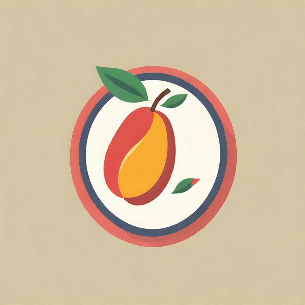 A 2D logo for 'Mangagoes', featuring a vibrant, ripe mango and a zesty red chili pepper interwoven artistically.