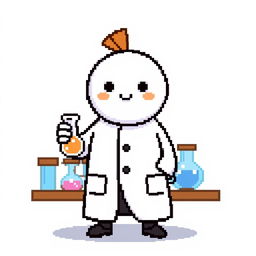 A very simple 32x32 pixel art of a scientist