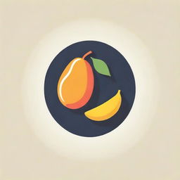 Design a 2D logo that effectively combines unripened mangoes and chili elements. Ensure the logo is simple yet impactful.