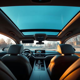 The interior of a BMW i7, showcasing a blend of luxury and advanced technology